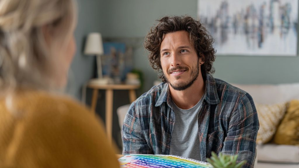 Person reviewing mood pattern chart with therapist for cyclothymic disorder treatment Columbus, Ohio