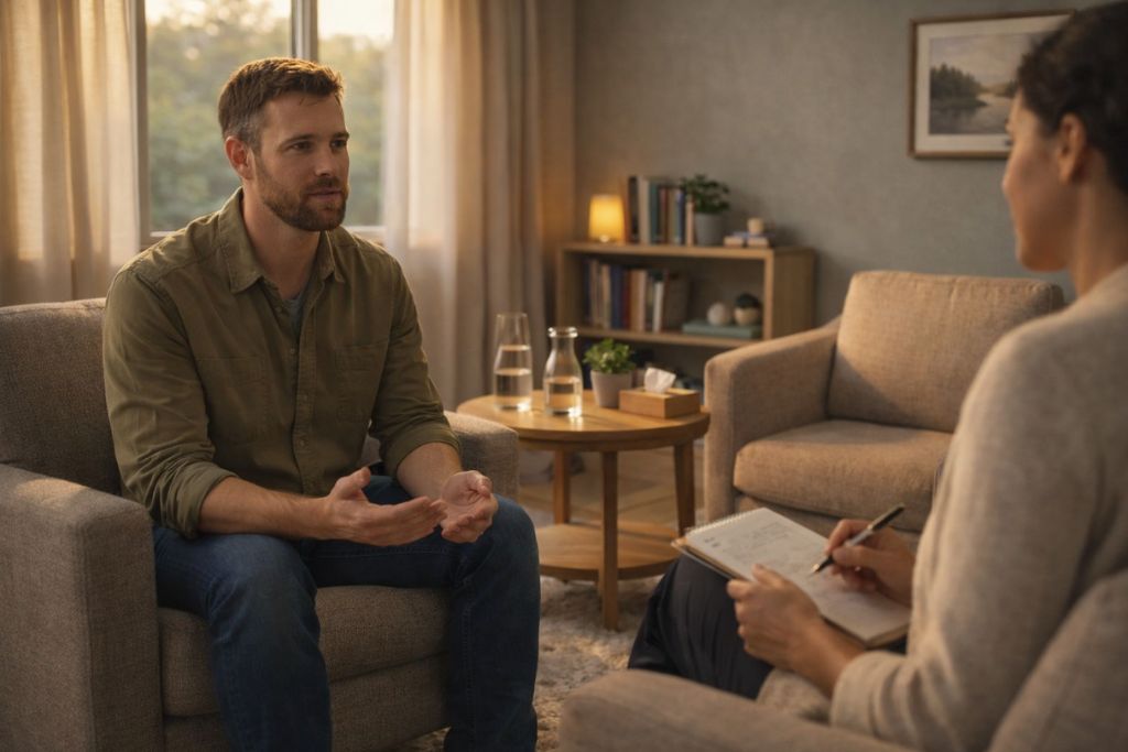 Individual therapy session for substance use treatment in Central Ohio