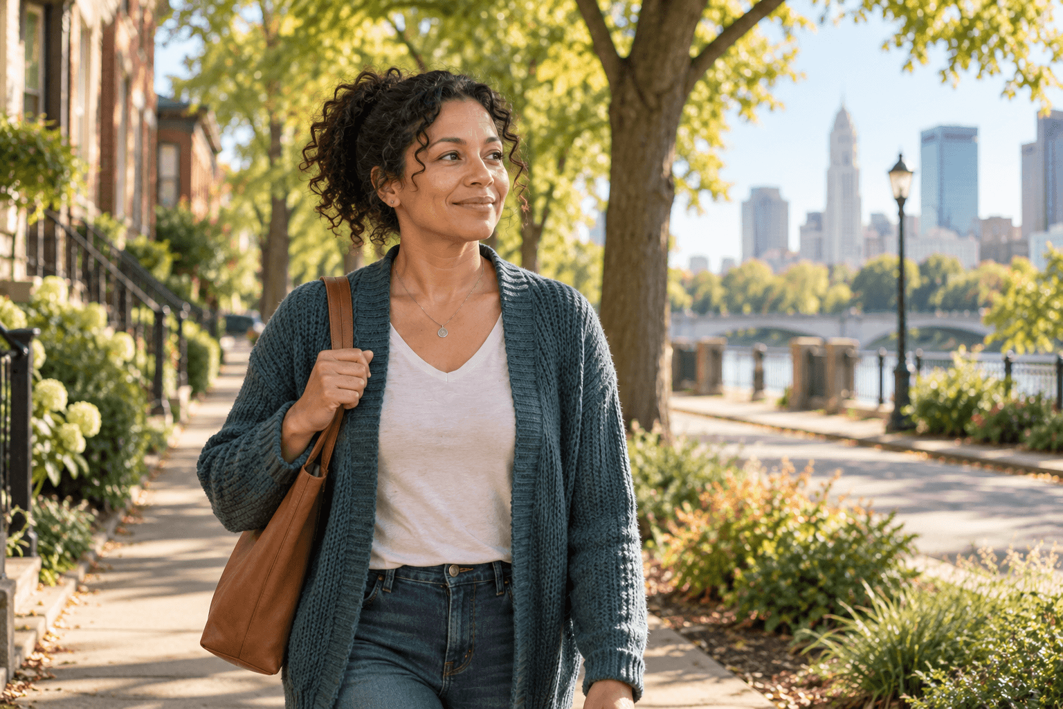 Adult walking confidently outside after a stable period in Suboxone treatment